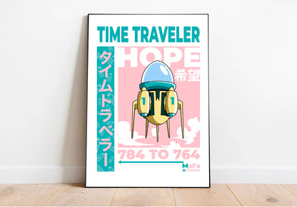 Poster minimaliste pour les fans du manga dragon ball, time traveler