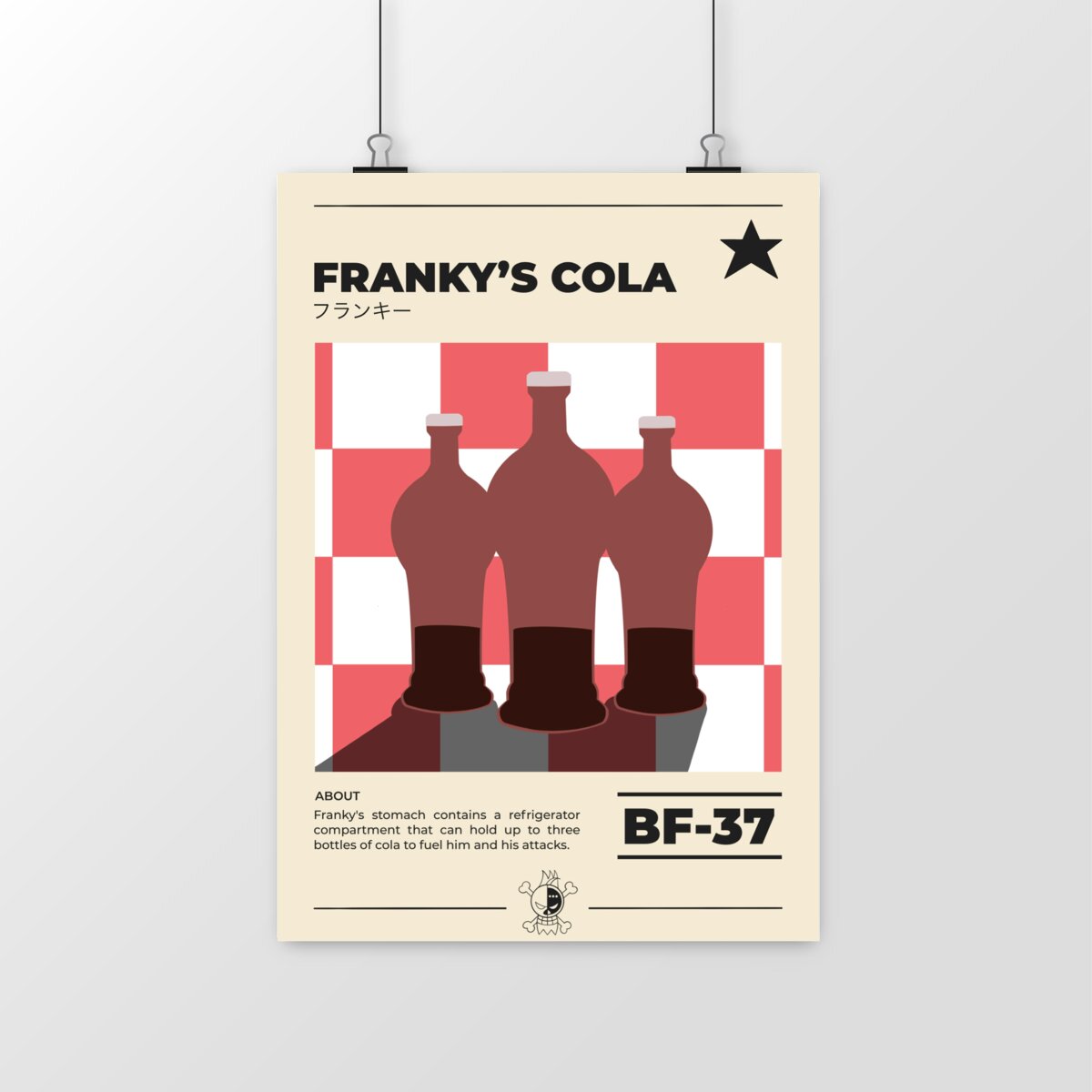 Poster manga minimaliste One Piece - Franky’s Cola