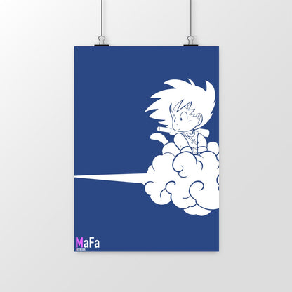 Poster Minimaliste Dragon Ball - Kinto Un