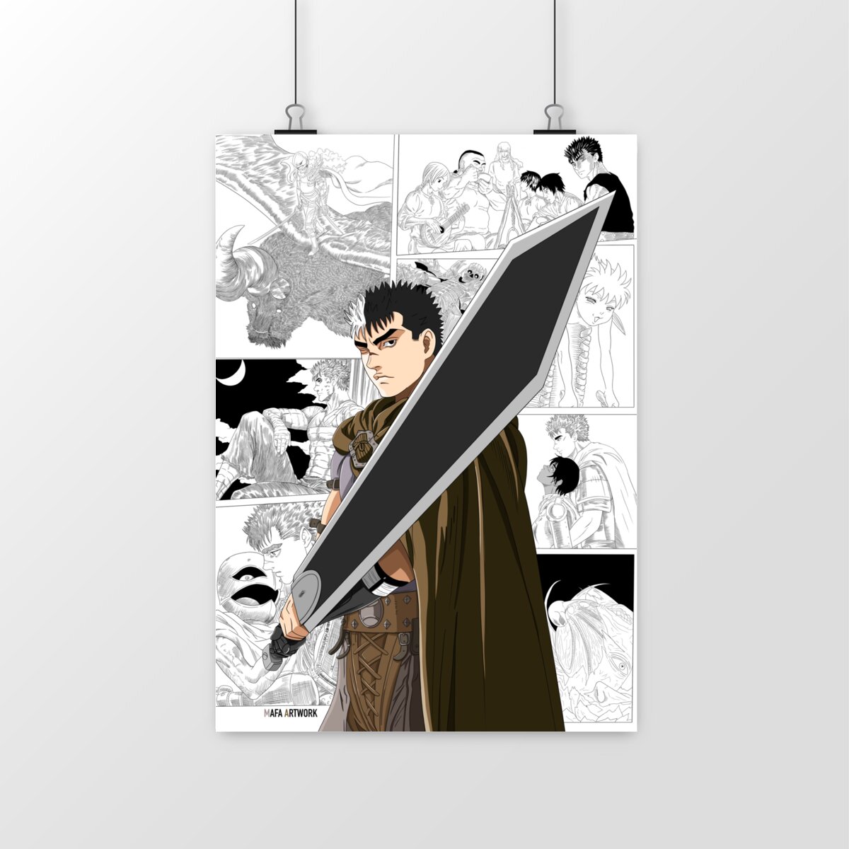 Poster décoratif du manga Berserk - Guts